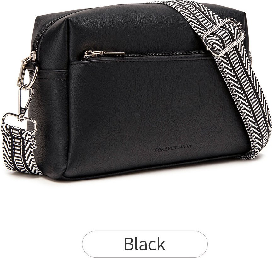 INF Vintage Casual Torebka Damska Na Ramię Czarny