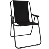 Fotele i krzesła ogrodowe - ProGarden Krzesło turystyczne czarne - miniaturka - grafika 1
