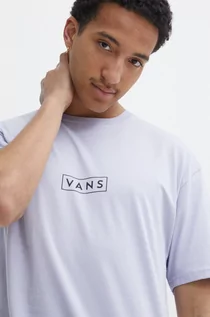 Koszulki męskie - Vans t-shirt bawełniany męski kolor fioletowy z nadrukiem - grafika 1