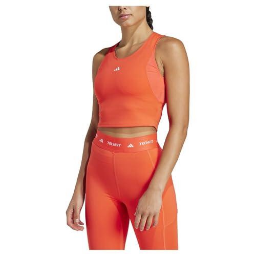adidas Damski top treningowy Techfit Cropped XXL, jasnoczerwony