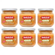 Desery dla dzieci - Smileat Deser z ekologicznymi jabłkami, marchewką i pomarańczą po 6 miesiącu Zestaw 6 x 130 g Bio - miniaturka - grafika 1