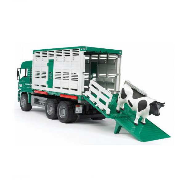 Bruder Top Profi MAN ciężarówka do przewozu zwierząt 02749