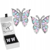 Biżuteria dla dzieci - Kolczyki Srebrne Motylki Wkrętki Dla Dziewczynki Kolczyki Srebro Sztyfty - miniaturka - grafika 1