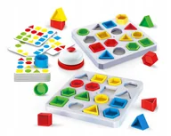 Zabawki interaktywne dla dzieci - Edukacyjna Gra Montessori Dopasowywanie Kształtów Z Dzwoneczkiem Kolorowe - miniaturka - grafika 1