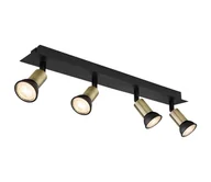 Lampy sufitowe - Globo 57998-4B - Oświetlenie punktowe DREW 4xGU10/35W/230V czarne/mosiądz - miniaturka - grafika 1