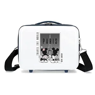 Disney Mickey y Minnie Travel The World Paris Neceser Adaptable 29x21x15 cms Sztywny 0,8 kg ABS Biały, Biały, Talla única, dopasowująca się kosmetyczka - Moda i Uroda OUTLET - miniaturka - grafika 1