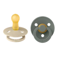 Smoczki uspokajające - Bibs Colour, smoczek uspokajający, kauczukowy, okrągły, rozmiar 1, Vanilla & Pine, od urodzenia, 2 sztuki - miniaturka - grafika 1