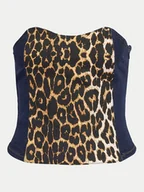 Koszulki i topy damskie - Noisy May Top 27033511 Granatowy Slim Fit - miniaturka - grafika 1