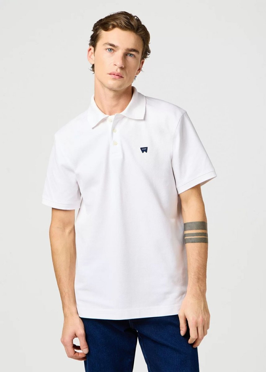 polo uomo wrangler 112362386 polo bright white