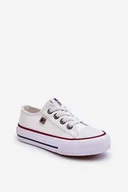 Buty dla dziewczynek - Trampki Buty Dziecięce Big Star Tenisówki Niskie Dd374160 Białe 33 - miniaturka - grafika 1