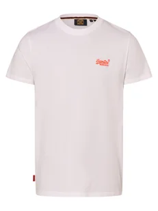 Superdry Koszulka męska Mężczyźni Bawełna biały jednolity, M - Koszulki męskie - miniaturka - grafika 1