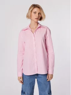 Koszule damskie - Simple Koszula KOD505-02 Różowy Relaxed Fit - grafika 1