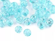 Półfabrykaty do biżuterii - Crackle Plastik Niebieskie 8Mm 20Szt - miniaturka - grafika 1