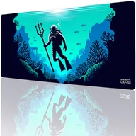 Podkładki na biurko - PODKŁADKA POD MYSZKĘ XXL Nurek z Trójzębem 90x40 TILT Dla gracza XL XXL - miniaturka - grafika 1