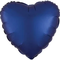 Balony i akcesoria - Balon foliowy Lustre Navy niebieski serce 43cm - miniaturka - grafika 1