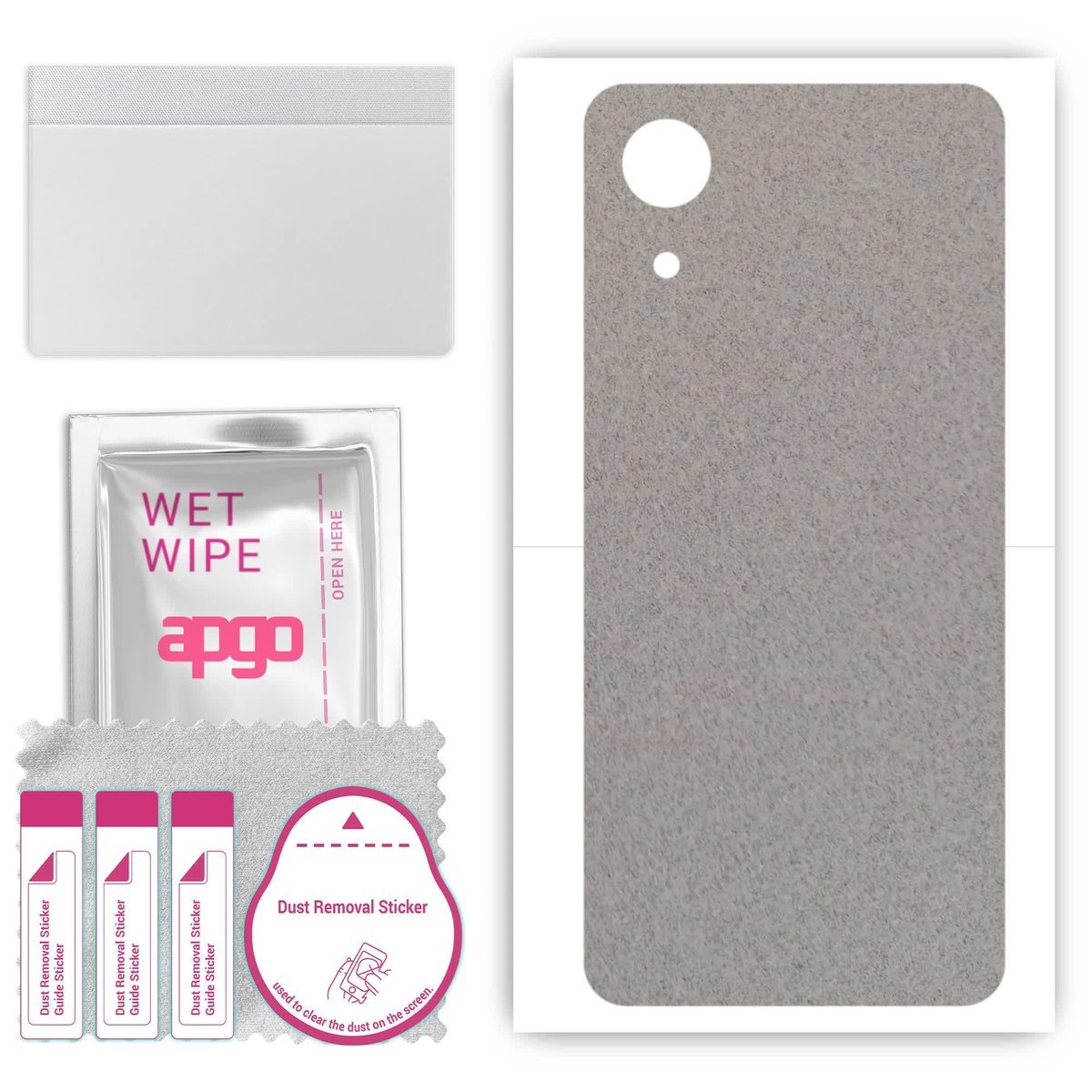 Folia naklejka skórka strukturalna na TYŁ Zamsz do Samsung Galaxy A03 Core - Zamsz Szary - apgo SKINS