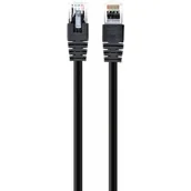 Kable miedziane - Gembird Patch cord kat.5e osłonka zalewana 3M czarny. PP12-3M/BK - miniaturka - grafika 1