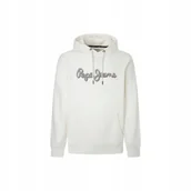 Bluzy męskie - PEPE JEANS BLUZA MĘSKA KAPTUR OCIEPLANA ECRU r.M - miniaturka - grafika 1