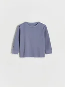 Bluzki dla niemowląt - Reserved - Bawełniany longsleeve - fioletowy - miniaturka - grafika 1