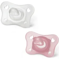 Smoczki uspokajające - Chicco 128419 SMOCZEK PHYSIOFORMA MINI SILIKONOWY 0-2M 2SZT DZIEWCZYNKA - miniaturka - grafika 1