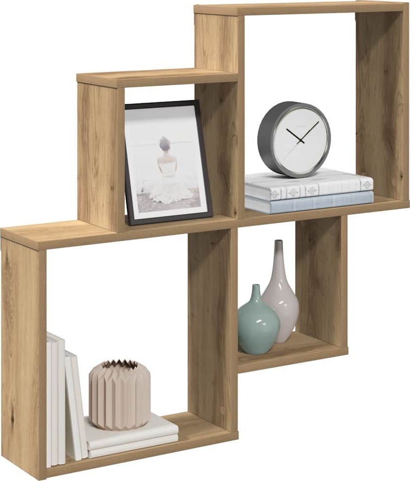 vidaXL Półka ścienna, dąb artisan, 80x15x78,5 cm
