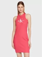 Sukienki - Calvin Klein Jeans Sukienka codzienna J20J220754 Różowy Slim Fit - miniaturka - grafika 1