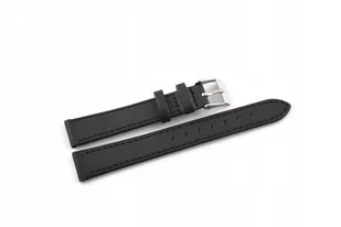 Pasek Jordan Kerr - czarny- srebrna  zapinka -  18mm - Akcesoria do zegarków - miniaturka - grafika 1