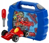 Samochody i pojazdy dla dzieci - WALIZKA Z AUTEM DO SKRĘCANIA HOT WHEELS Samochód Czerwony - miniaturka - grafika 1