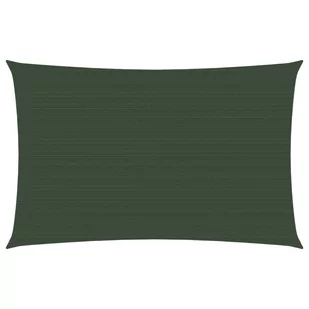 vidaXL Żagiel przeciwsłoneczny, 160 g/m, ciemnozielony, 2x4 m, HDPE vidaXL - Parasole ogrodowe - miniaturka - grafika 1