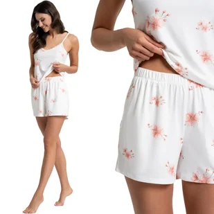 PIŻAMA DAMSKA W KWIATY TOP NA RAMIĄCZKACH I KRÓTKIE SPODENKI MORAJ S PATT 1 - Piżamy damskie PIŻAMA DAMSKA W KWIATY TOP NA RAMIĄCZKACH I KRÓTKIE SPODENKI MORAJ S PATT 1 - Piżamy damskie - miniaturka - grafika 1