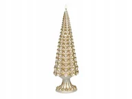 Świece - Świeca choinka dekoracyjna (decor tree), perłowo-złota , zwykła HIT Świąt - miniaturka - grafika 1