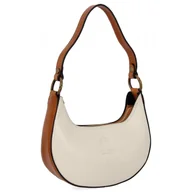 Torebki damskie - Elegancka Torebka Skórzana Na Ramię 536 Beżowa/Ruda - miniaturka - grafika 1