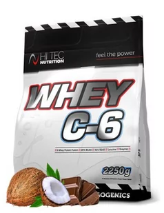 HI TEC, Odżywka białkowa, Whey C-6, 2250g, czekolada-kokos - Odżywki białkowe - miniaturka - grafika 1