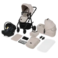 Wózki dziecięce - Lionelo Amber Plus wózek wielofunkcyjny 3w1 Beige Sand - miniaturka - grafika 1