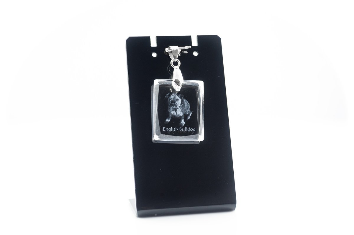 Buldog wisiorek kryształowy z psem Art-Dog