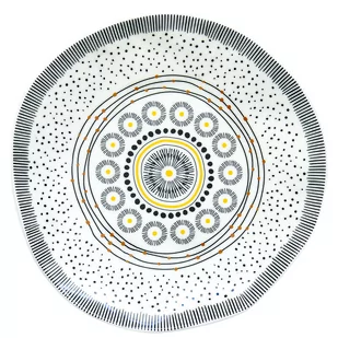 Talerz deserowy 21 cm Nuova R2S Organic żółty - Talerze - miniaturka - grafika 1