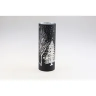 Ozdoby bożonarodzeniowe - Świecznik szklany LED czarny - miniaturka - grafika 1