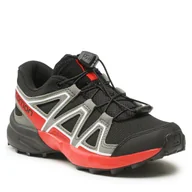 Buty dla chłopców - Trekkingi Salomon Speedcross L47279200 Black/Quiet Shade/High Risk Red - miniaturka - grafika 1
