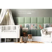 Panele ścienne i boazeria - Panel tapicerowany Mollis Print Mono E szałwia - miniaturka - grafika 1