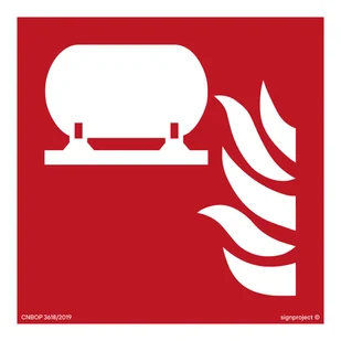BF012 STACJONARNA INSTALACJA PRZECIWPOŻAROWA, KN - FOLIA PODŁOGOWA NIEŚWIECĄCA; (150X150MM) - Systemy ekspozycyjne i znaki informacyjne - miniaturka - grafika 1