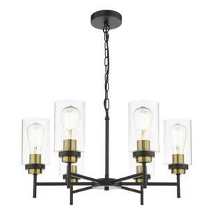 Żyrandol Abel 6 Light Pendant Satin Black Glass - Lampy sufitowe - miniaturka - grafika 1