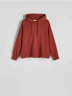 Bluzy damskie - Reserved - Bluza z kapturem - bordowy - miniaturka - grafika 1