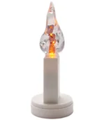 Lampiony i znicze - Wkład Do Zniczy Biały Świeca Do Latarenek Znicz Led Żywy Płomień + Baterie - miniaturka - grafika 1