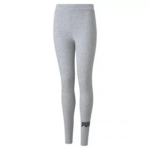 Legginsy dla dzieci Puma ESS Logo Leggings Jr 587035 (kolor Szary/Srebrny, rozmiar 164cm) - Legginsy - miniaturka - grafika 1