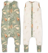 Śpiworki dla dzieci - Dwustronny Śpiworek Z Nóżkami 2,5 Tog  1-2 Lata Bohemian Green/Bohemian Botanic Sleepee - miniaturka - grafika 1