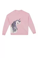 Swetry damskie - DeFacto Sweter z długim rękawem dla dziewczynek - sweter z długim rękawem dla dziewcząt top (różowy, 3/4 Y), Rosa, 3-4 Lata - miniaturka - grafika 1