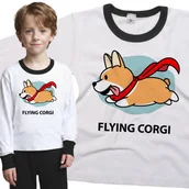 Piżamy dla dziewczynek - Piżama dziecięca Latający Pies Corgi 86/92 - VoloDonum - miniaturka - grafika 1