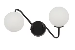 Sigma czarno-biała lampa ścienna białe kule ZIGZAG 2 33296 czarny kinkiet loft na 2 żarówki 33296 - Lampy ścienne - miniaturka - grafika 1