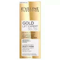 Kosmetyki pod oczy - Eveline Gold Lift Expert 50+/70+ luksusowy złoty krem napinający kontur oczu i ust 15ml - miniaturka - grafika 1