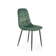 Krzesła - Krzesło Metalowe K-417 Czarny / Ciemny Zielony Halmar - miniaturka - grafika 1